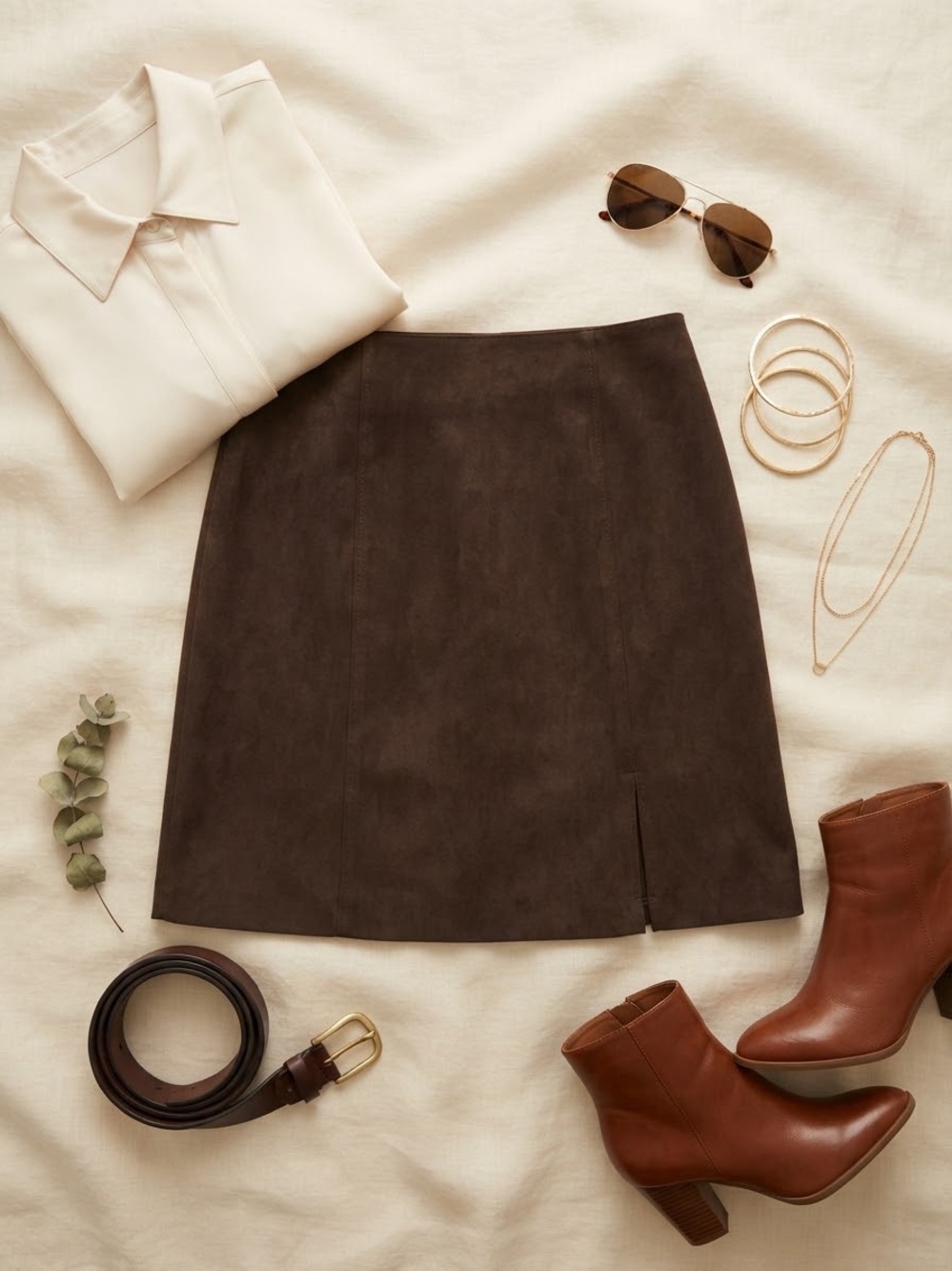 Harold's Dark Brown Suede Mini Skirt